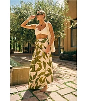 Antonio Melani x M.G. Style Lyons Printed Faux Wrap Asymmetric Skirt