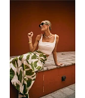 Antonio Melani x M.G. Style Lyons Printed Faux Wrap Asymmetric Skirt