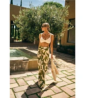 Antonio Melani x M.G. Style Lyons Printed Faux Wrap Asymmetric Skirt