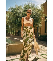 Antonio Melani x M.G. Style Lyons Printed Faux Wrap Asymmetric Skirt