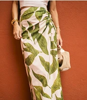 Antonio Melani x M.G. Style Lyons Printed Faux Wrap Asymmetric Skirt