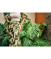 Antonio Melani x M.G. Style Lyons Printed Faux Wrap Asymmetric Skirt
