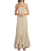 Antonio Melani x M.G. Style Mallie Detached Scarf Square Neck Sleeveless Asymmetrical Hem Mermaid Dress