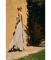 Antonio Melani x M.G. Style Mallie Detached Scarf Square Neck Sleeveless Asymmetrical Hem Mermaid Dress