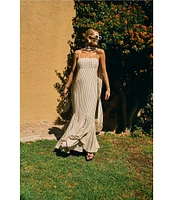 Antonio Melani x M.G. Style Mallie Detached Scarf Square Neck Sleeveless Asymmetrical Hem Mermaid Dress