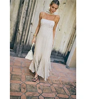 Antonio Melani x M.G. Style Mallie Detached Scarf Square Neck Sleeveless Asymmetrical Hem Mermaid Dress