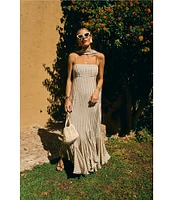 Antonio Melani x M.G. Style Mallie Detached Scarf Square Neck Sleeveless Asymmetrical Hem Mermaid Dress