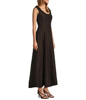 Antonio Melani x M.G. Style Margery Linen Blend Scoop Neck Sleeveless A-Line Dress