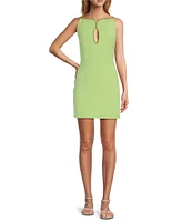 Antonio Melani x M.G. Style Marin A-Line Boat Keyhole Neck Sleeveless Dress