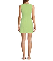 Antonio Melani x M.G. Style Marin A-Line Boat Keyhole Neck Sleeveless Dress