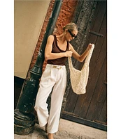 Antonio Melani x M.G. Style Page Woven Straight Leg Coordinating Pleated Ankle Pants