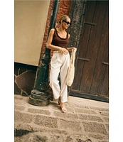 Antonio Melani x M.G. Style Page Woven Straight Leg Coordinating Pleated Ankle Pants