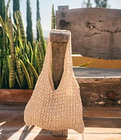 Antonio Melani x M.G. Style Pearl Sands Crochet Slouchy Tote