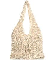 Antonio Melani x M.G. Style Pearl Sands Crochet Slouchy Tote