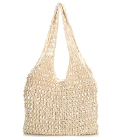 Antonio Melani x M.G. Style Pearl Sands Crochet Slouchy Tote
