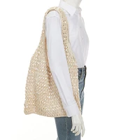 Antonio Melani x M.G. Style Pearl Sands Crochet Slouchy Tote