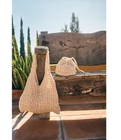 Antonio Melani x M.G. Style Pearl Sands Crochet Slouchy Tote