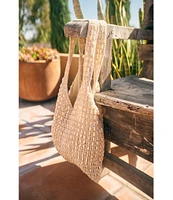 Antonio Melani x M.G. Style Pearl Sands Crochet Slouchy Tote