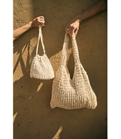 Antonio Melani x M.G. Style Pearl Sands Crochet Slouchy Tote