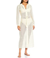 Antonio Melani x M.G. Style Salty Sands Crochet Maxi Dress Swim Cover Up