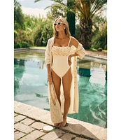 Antonio Melani x M.G. Style Salty Sands Crochet Maxi Dress Swim Cover Up