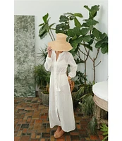 Antonio Melani x M.G. Style Salty Sands Crochet Maxi Dress Swim Cover Up