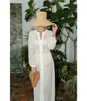Antonio Melani x M.G. Style Salty Sands Crochet Maxi Dress Swim Cover Up