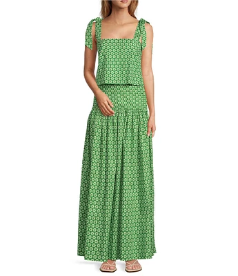 Antonio Melani x Style by Simkins Charlotte Printed Poplin Top & Skirt Set