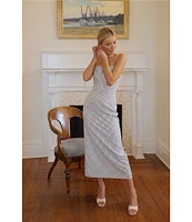 Antonio Melani x Style by Simkins Emma Stripe Print Square Neck Sleeveless Dress