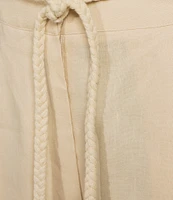Antonio Melani x Style by Simkins Fran Linen Blend Coordinating Rope Belt Pants