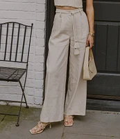 Antonio Melani x Style by Simkins Fran Linen Blend Coordinating Rope Belt Pants