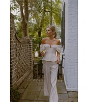 Antonio Melani x Style by Simkins Fran Linen Blend Coordinating Rope Belt Pants