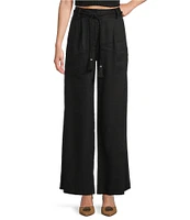 Antonio Melani x Style by Simkins Fran Linen Blend Coordinating Rope Belt Pants