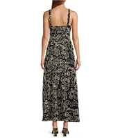 Antonio Melani x Style by Simkins Kathleen Soutache Crochet Sweetheart Neck Sleeveless Dress