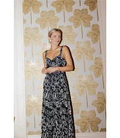 Antonio Melani x Style by Simkins Kathleen Soutache Crochet Sweetheart Neck Sleeveless Dress