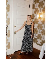 Antonio Melani x Style by Simkins Kathleen Soutache Crochet Sweetheart Neck Sleeveless Dress