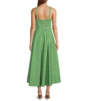 Antonio Melani x Style by Simkins Margo Printed Poplin Sweetheart Neck Sleeveless Dress