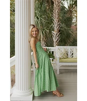Antonio Melani x Style by Simkins Margo Printed Poplin Sweetheart Neck Sleeveless Dress