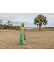 Antonio Melani x Style by Simkins Margo Printed Poplin Sweetheart Neck Sleeveless Dress