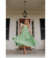 Antonio Melani x Style by Simkins Margo Printed Poplin Sweetheart Neck Sleeveless Dress