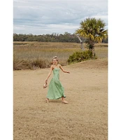 Antonio Melani x Style by Simkins Margo Printed Poplin Sweetheart Neck Sleeveless Dress