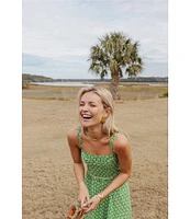 Antonio Melani x Style by Simkins Margo Printed Poplin Sweetheart Neck Sleeveless Dress