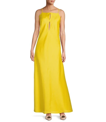 Antonio Melani x Style by Simkins Natalie Drapey Cutout Square Neck Sleeveless Dress