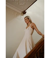 Antonio Melani x Style by Simkins Page Soutache Linen Blend Sweetheart Sleeveless Dress