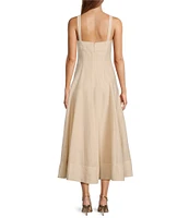 Antonio Melani x Style by Simkins Page Soutache Linen Blend Sweetheart Sleeveless Dress