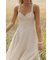 Antonio Melani x Style by Simkins Page Soutache Linen Blend Sweetheart Sleeveless Dress
