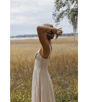 Antonio Melani x Style by Simkins Page Soutache Linen Blend Sweetheart Sleeveless Dress