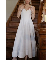Antonio Melani x Style by Simkins Page Soutache Linen Blend Sweetheart Sleeveless Dress