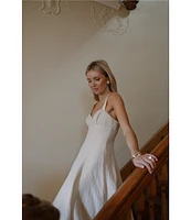 Antonio Melani x Style by Simkins Page Soutache Linen Blend Sweetheart Sleeveless Dress