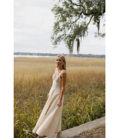 Antonio Melani x Style by Simkins Page Soutache Linen Blend Sweetheart Sleeveless Dress